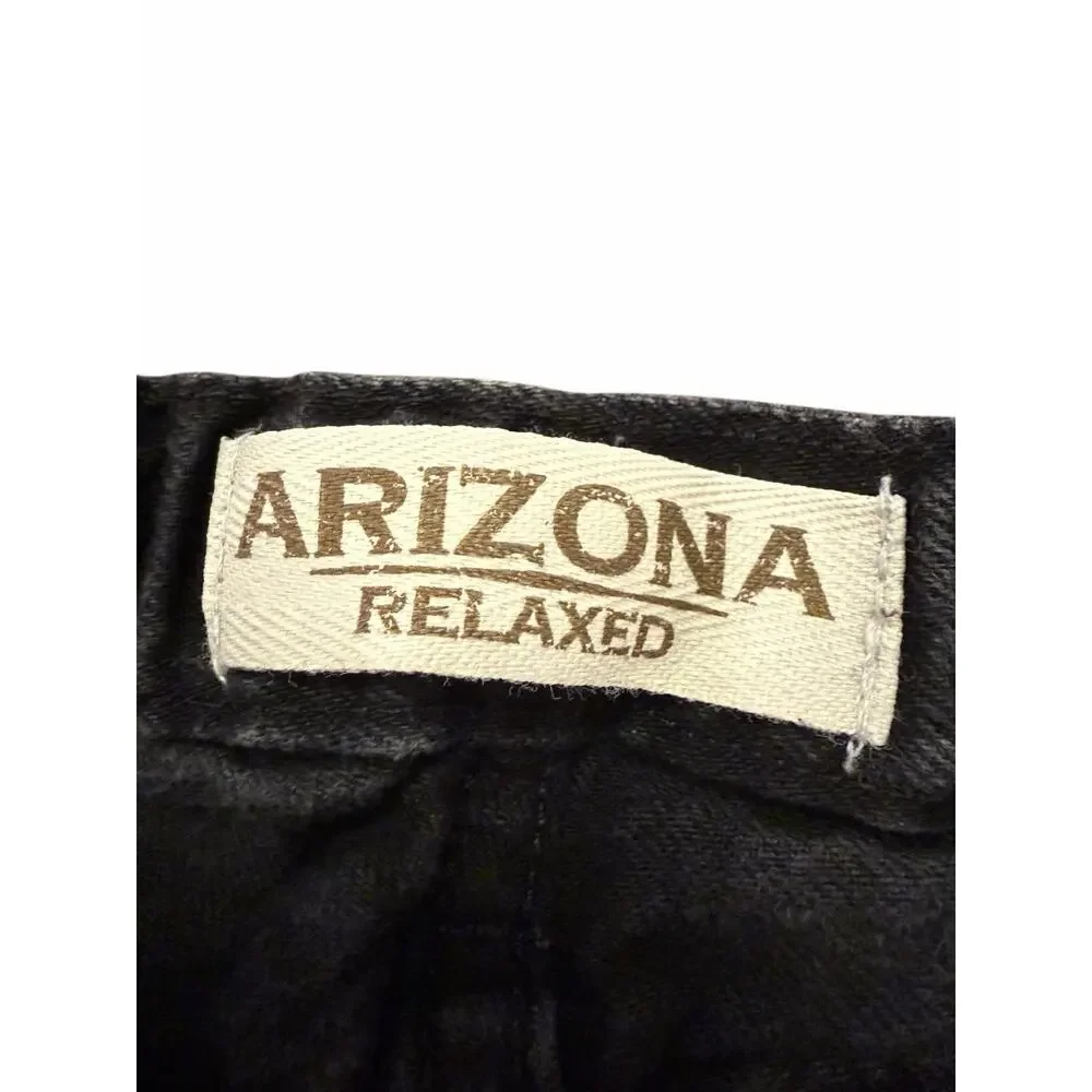 Arizona Jean Co Vintage Black Wash Denim Relaxed Fit Jeans Youth Size 10 Husky